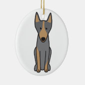 Australische Kelpie Dog Cartoon Keramisch Ornament (Rechts)