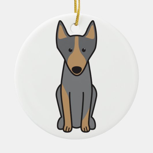 Australische Kelpie Dog Cartoon Keramisch Ornament (Voorkant)
