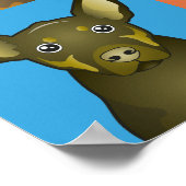 Australische Kelpie Dog Cartoon Pop-Art Poster (Hoek)