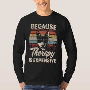 Australische Kelpie Dog therapie is duur Retro T-shirt