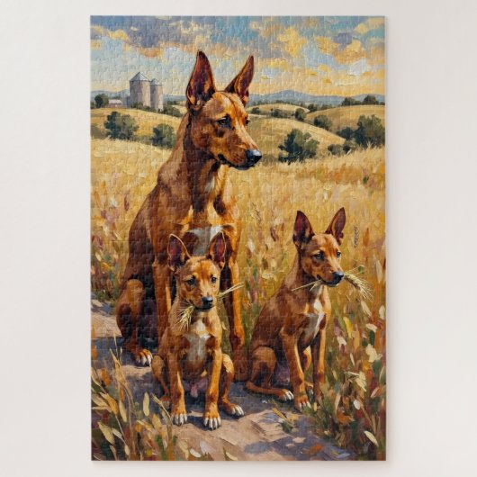 Australische Kelpie Gouden Veld Kunst Legpuzzel (Verticaal)
