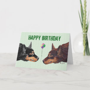 Australische Kelpie Happy Birthday-kaart Kaart
