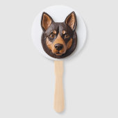 Australische Kelpie Hond 3D Geïnspireerd Handwaaier (Achterkant)