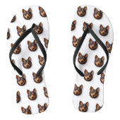 Australische Kelpie hond 3D geïnspireerd Teenslippers (Voetbed)