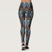 Australische Kelpie hond grillig Halloween schilde Leggings (Achterkant)