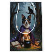 Australische Kelpie hond grillig Halloween schilde Medium Cadeauzakje (Voorkant)