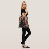 Australische Kelpie Hond Kerst Feestelijk Tote Bag (Op model)