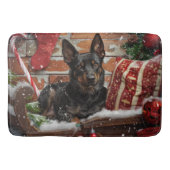 Australische Kelpie Hond Kerstfeest Badmat (Voorkant)