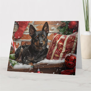 Australische Kelpie Hond Kerstfeest Kaart