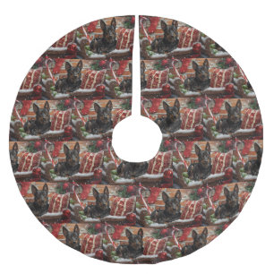 Australische Kelpie Hond Kerstfeest Kerstboom Rok