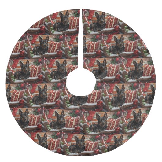 Australische Kelpie Hond Kerstfeest Kerstboom Rok (Voorkant)