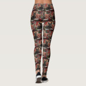 Australische Kelpie Hond Kerstfeest Leggings (Achterkant)