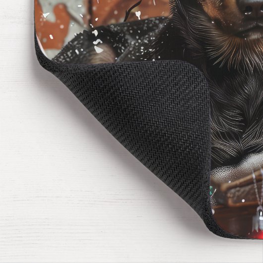 Australische Kelpie Hond Kerstfeest Muismat (Hoek)