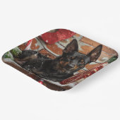 Australische Kelpie Hond Kerstfeest Papieren Bordje (Gebogen)