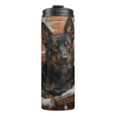 Australische Kelpie Hond Kerstfeest Thermosbeker (Voorkant)