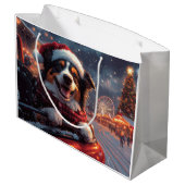 Australische Kelpie-hond Roller Coaster Kerstmis Groot Cadeauzakje (Achterkant Gekanteld)