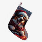 Australische Kelpie Hond Roller Coaster Kerstmis Kleine Kerstsok (Voorkant (Hangend))
