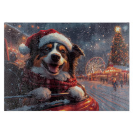 Australische Kelpie Hond Roller Coaster Kerstmis Snijplank