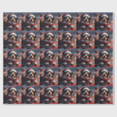 Australische Kelpie-hond Rollercoaster Kerstmis Cadeaupapier (Vlak)
