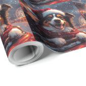 Australische Kelpie-hond Rollercoaster Kerstmis Cadeaupapier (Rol Hoek)