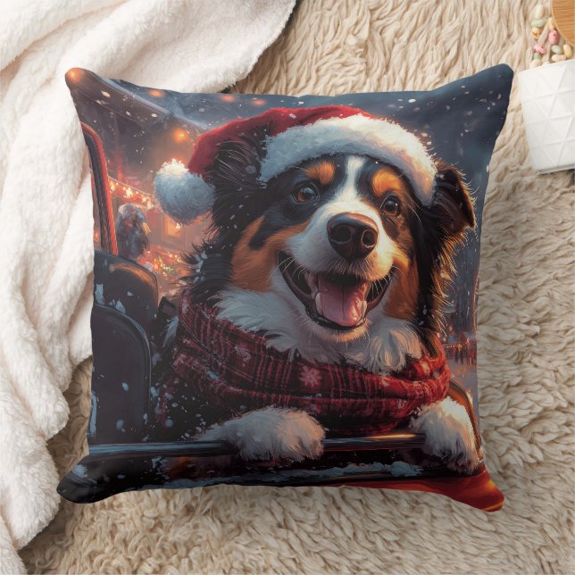 Australische Kelpie-hond rollercoaster Kerstmis Kussen (Deken)