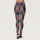 Australische Kelpie-hond rollercoaster Kerstmis Leggings (Achterkant)