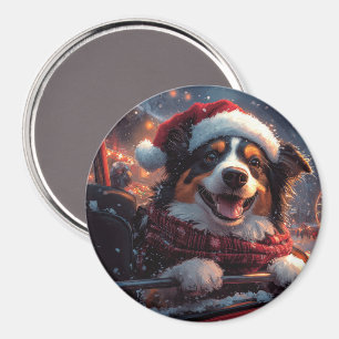 Australische Kelpie-hond Rollercoaster Kerstmis Magneet