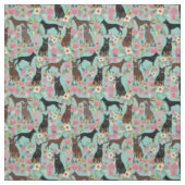 Australische Kelpie-honden bloemmint Stof (Swatch)
