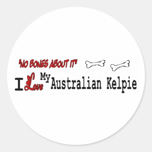 Australische Kelpie (I Love) Sticker (Voorkant)
