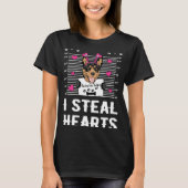Australische Kelpie I Steal Hearts Dog Valentijns  T-shirt (Voorkant)