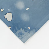 Australische Kelpie in Sledge Laat het Sneeuw Kers Fleece Deken (Hoek)