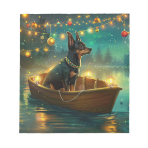 Australische Kelpie Kerst Feestelijke Reis Notitieblok