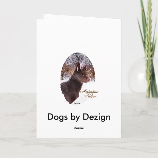 Australische Kelpie Kerst Kaarten Cadeaus (Achterkant)