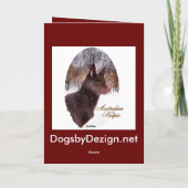 Australische Kelpie kerstcadeautjes Feestdagen Kaart (Achterkant)