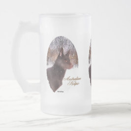 Australische Kelpie kerstcadeautjes Matglas Bierpul