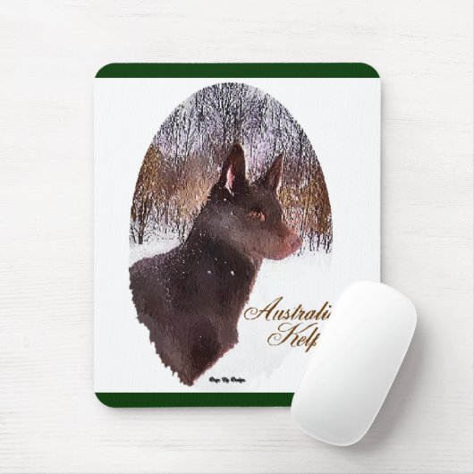 Australische Kelpie kerstcadeautjes Muismat (Met muis)