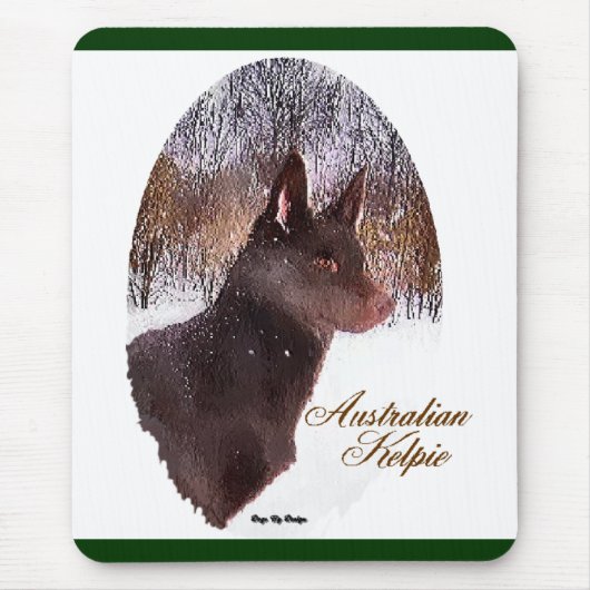 Australische Kelpie kerstcadeautjes Muismat (Voorkant)