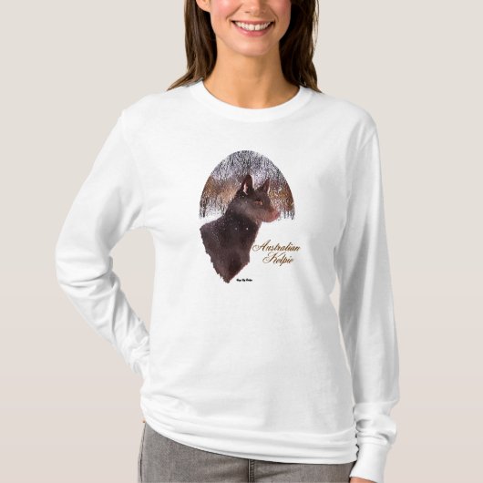 Australische Kelpie kerstcadeautjes T-shirt (Voorkant)