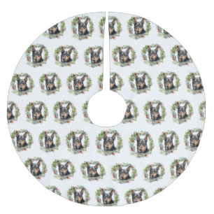 Australische Kelpie Kerstkrans Feestelijke Pup Kerstboom Rok