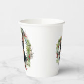 Australische Kelpie Kerstkrans Feestelijke Pup Papieren Bekers (Links)