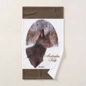 Australische Kelpie Kerstmis Bad Handdoek (Handdoek)