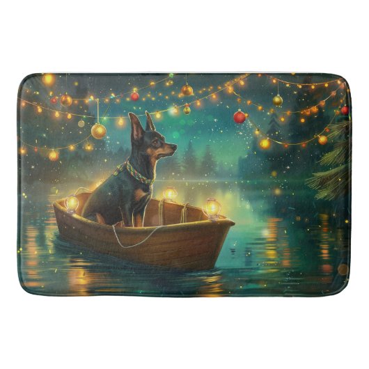 Australische Kelpie Kerstmis Feestelijke Reis Badmat (Voorkant)