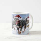 Australische Kelpie Kerstmis Koffiemok (Voorkant rechts)
