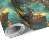 Australische Kelpie kerstvakantie Cadeaupapier (Rol Hoek)