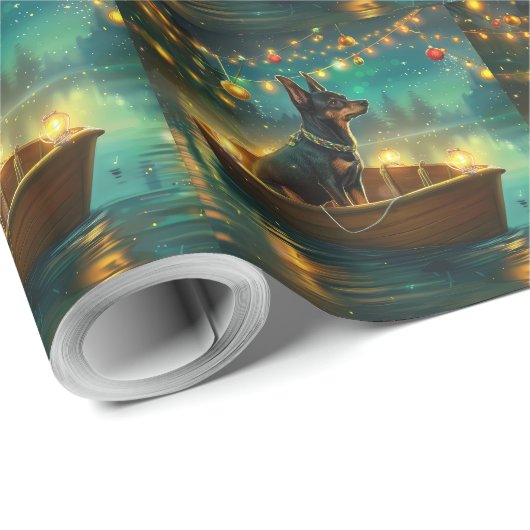 Australische Kelpie kerstvakantie Cadeaupapier (Rol Hoek)