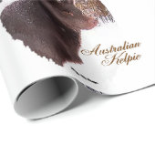 Australische Kelpie Kerstvakantie Cadeaupapier (Rol Hoek)