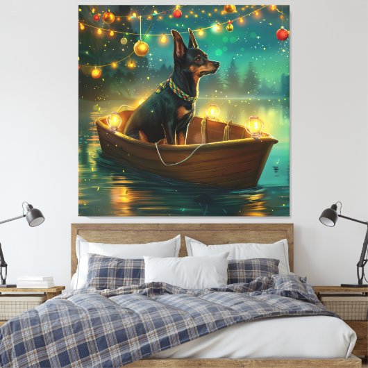 Australische Kelpie kerstvakantie Canvas Afdruk (Insitu (Slaapkamer))