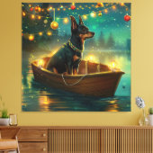Australische Kelpie kerstvakantie Canvas Afdruk (Insitu (Woonkamer))