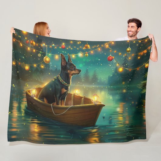 Australische Kelpie kerstvakantie Fleece Deken (In situ)