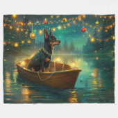 Australische Kelpie kerstvakantie Fleece Deken (Voorkant (Horizontaal))